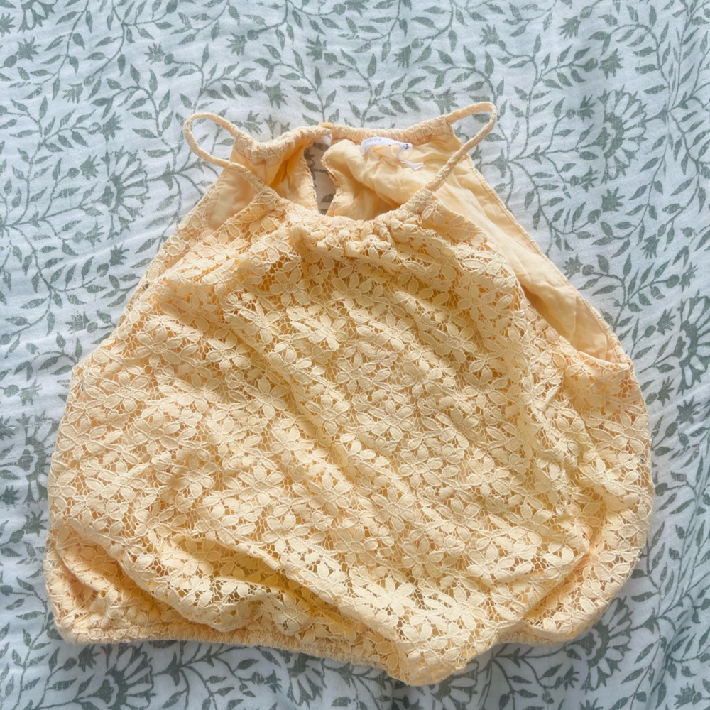 Zara Kids Yellow Lace Top